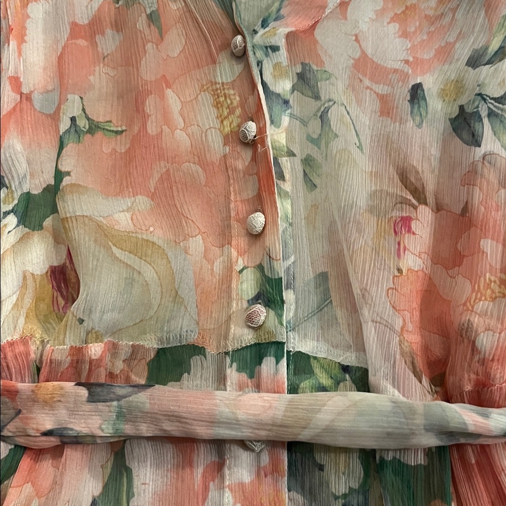 Johnny Was Multicolor Floral Long Sleeve Dress. This is just the shear shell - Picture 5 of 8